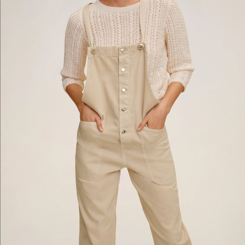 Mango Long Denim Dungarees